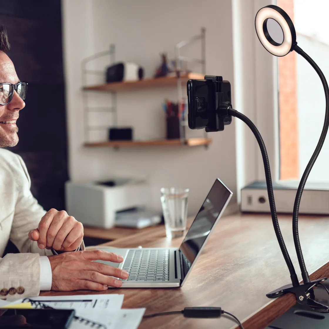 La Chaise Longue Accessoires|Accessoires Smartphone-ANNEAU LUMINEUX SELFIE CLIP