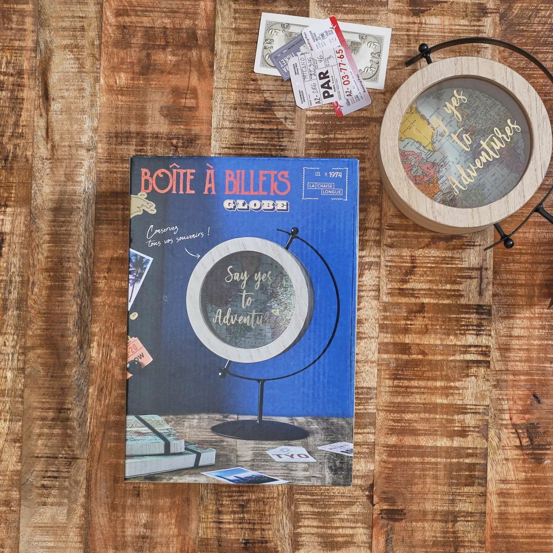 La Chaise Longue Déco-BOITE A BILLETS GLOBE