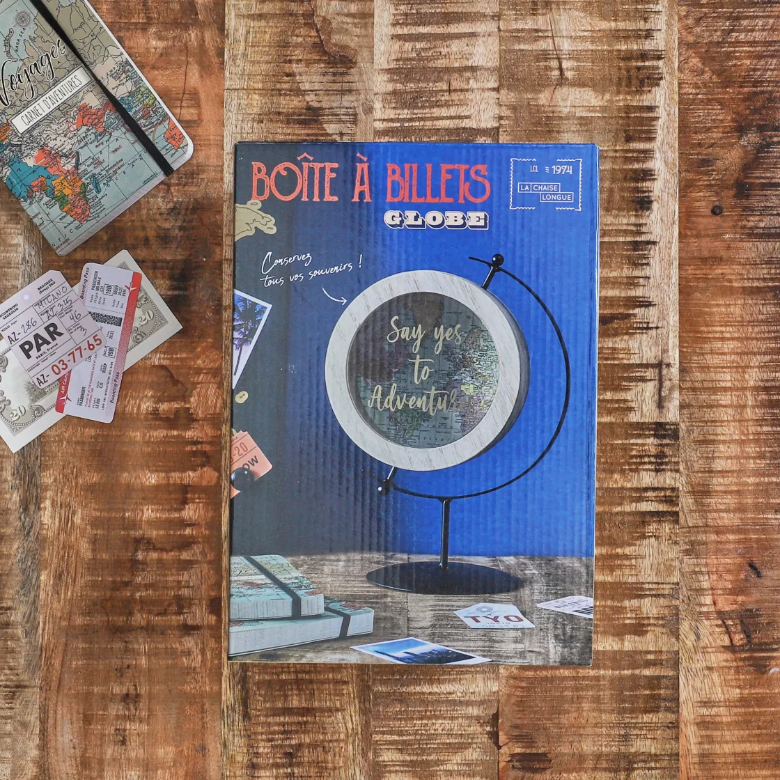 La Chaise Longue Déco-BOITE A BILLETS GLOBE