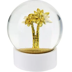 La Chaise Longue Déco-BOULE A NEIGE PALMIER DORE