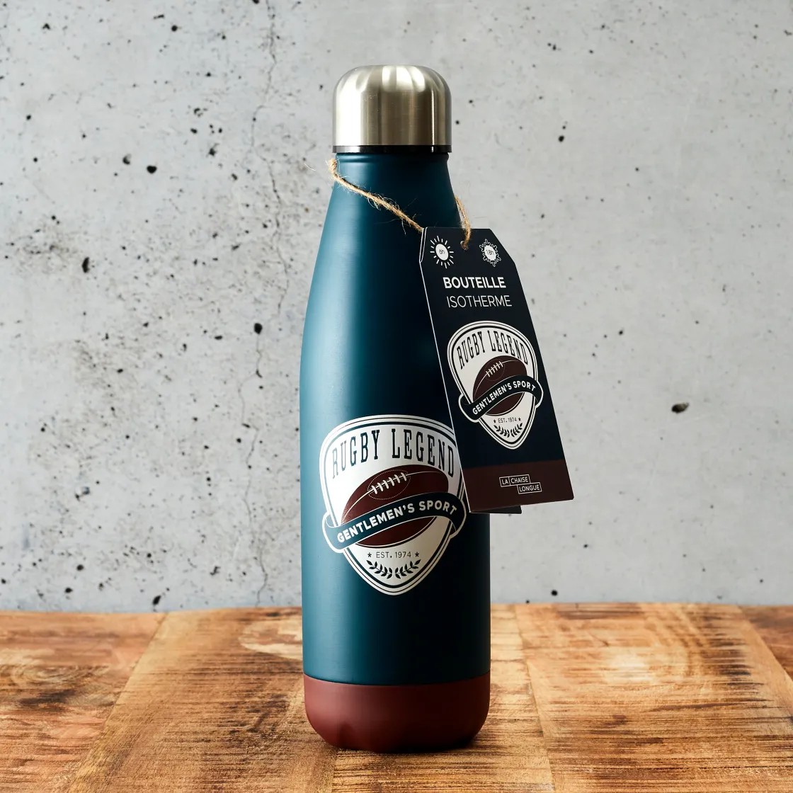 La Chaise Longue Boissons & Cocktails-BOUTEILLE ISOTHERME RUGBY
