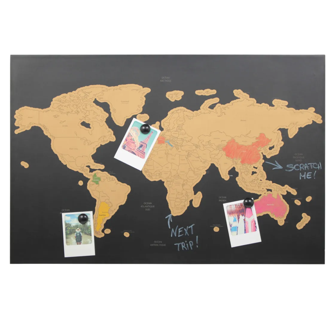 La Chaise Longue Loisirs & Entretien-CARTE MAGNETIQUE A GRATTER NOIRE