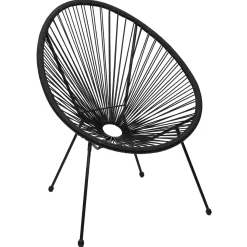 La Chaise Longue Mobilier-CHAISE ACAPULCO NOIR