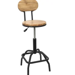 La Chaise Longue Mobilier-CHAISE DE BAR REGLABLE BOIS BRUT ACE