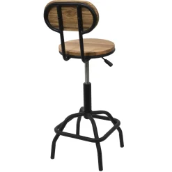 La Chaise Longue Mobilier-CHAISE DE BAR REGLABLE BOIS BRUT ACE