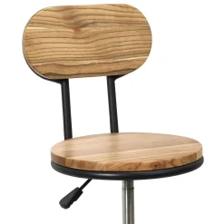 La Chaise Longue Mobilier-CHAISE DE BAR REGLABLE BOIS BRUT ACE