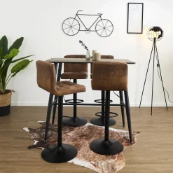 La Chaise Longue Mobilier-CHAISE DE BAR REGLABLE DOWNTOWN - Lot de 2