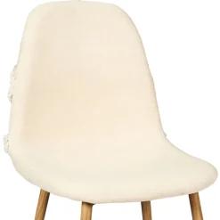 La Chaise Longue Mobilier-CHAISE FARO PIEDS METAL IMITATION BOIS - Lot de 4