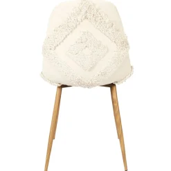 La Chaise Longue Mobilier-CHAISE FARO PIEDS METAL IMITATION BOIS - Lot de 4