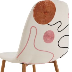 La Chaise Longue Mobilier-CHAISE POESIE PIEDS METAL IMITATION BOIS - Lot de 4