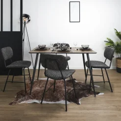 La Chaise Longue Mobilier-CHAISE TAYLOR GRIS - Lot de 2