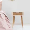 La Chaise Longue Mobilier-CHEVET 1 TIROIR EN BOIS ROSE