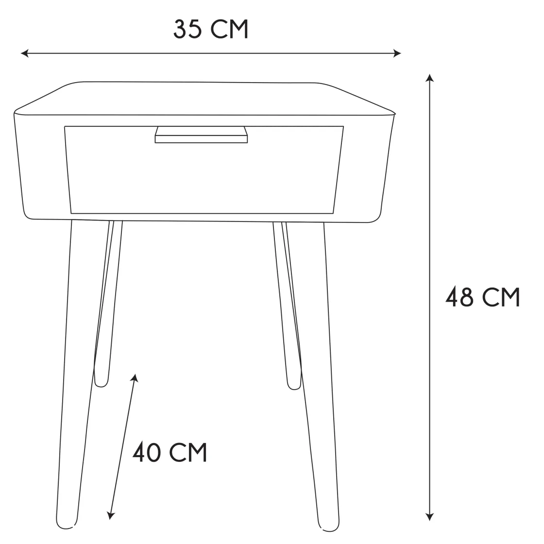 La Chaise Longue Mobilier-CHEVET 1 TIROIR EN BOIS TAUPE