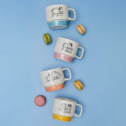 La Chaise Longue Thé & Café-COFFRET 4 TASSES EMPILABLES