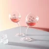 La Chaise Longue Vin & Champagne|Boissons & Cocktails-COFFRET 2 VERRES PENCHES DORES