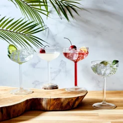 La Chaise Longue Vin & Champagne-COFFRET DE 4 COUPES PIED CREUX