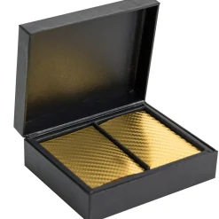 La Chaise Longue Jeux-COFFRET DE 2 JEUX DE CARTES DOREES