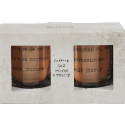 La Chaise Longue Boissons & Cocktails-COFFRET DE 2 VERRES A WHISKY