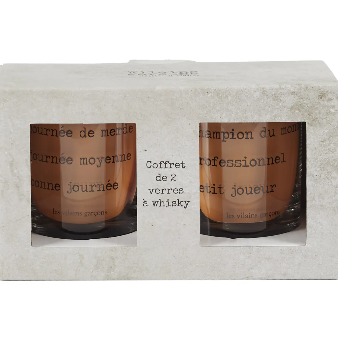 La Chaise Longue Boissons & Cocktails-COFFRET DE 2 VERRES A WHISKY