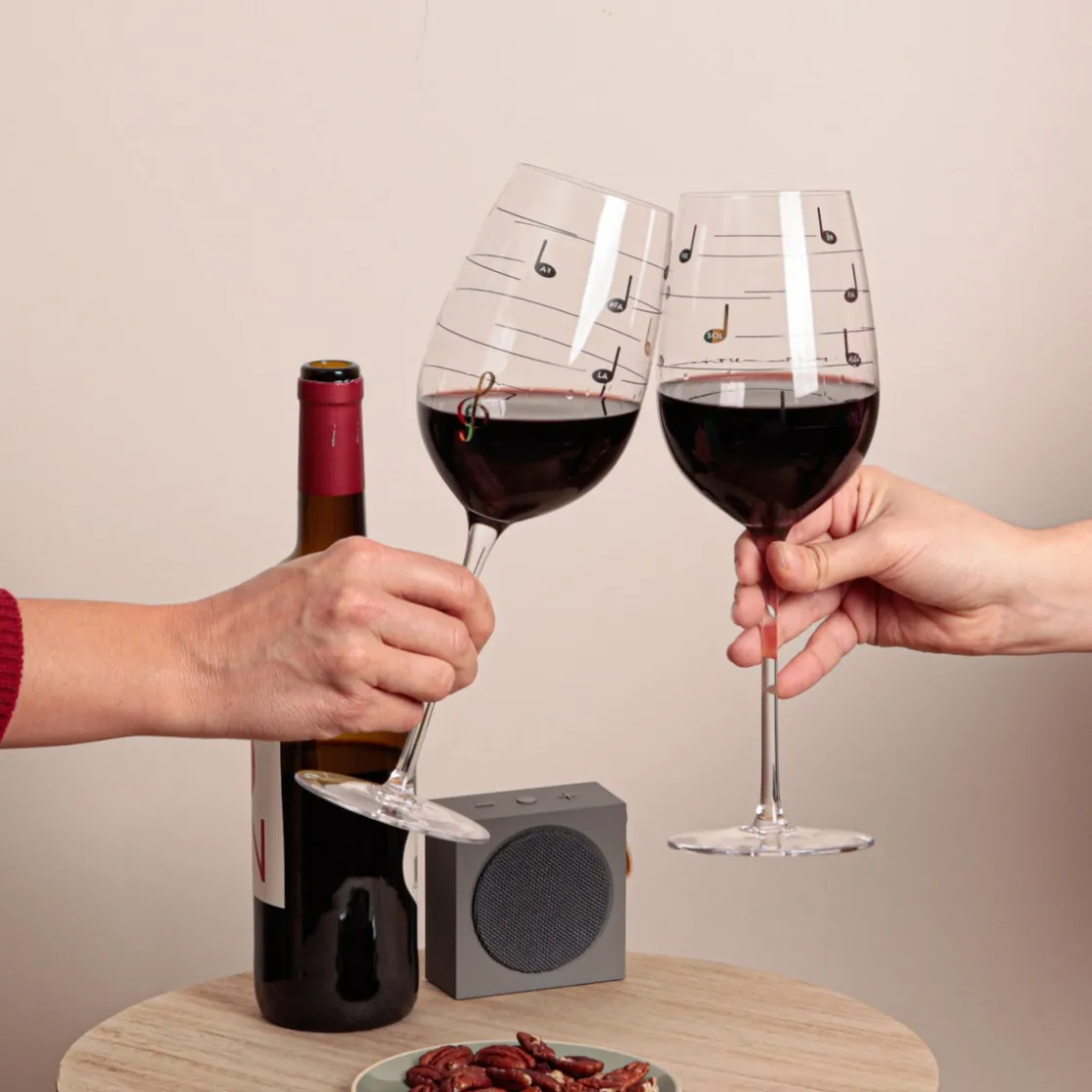 La Chaise Longue Vin & Champagne-COFFRET DE 2 VERRES MUSICAUX