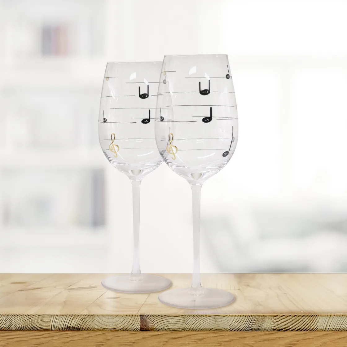 La Chaise Longue Vin & Champagne-COFFRET DE 2 VERRES MUSICAUX