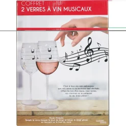 La Chaise Longue Vin & Champagne-COFFRET DE 2 VERRES MUSICAUX