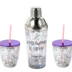 La Chaise Longue Boissons & Cocktails-COFFRET SHAKER PAILLETTES