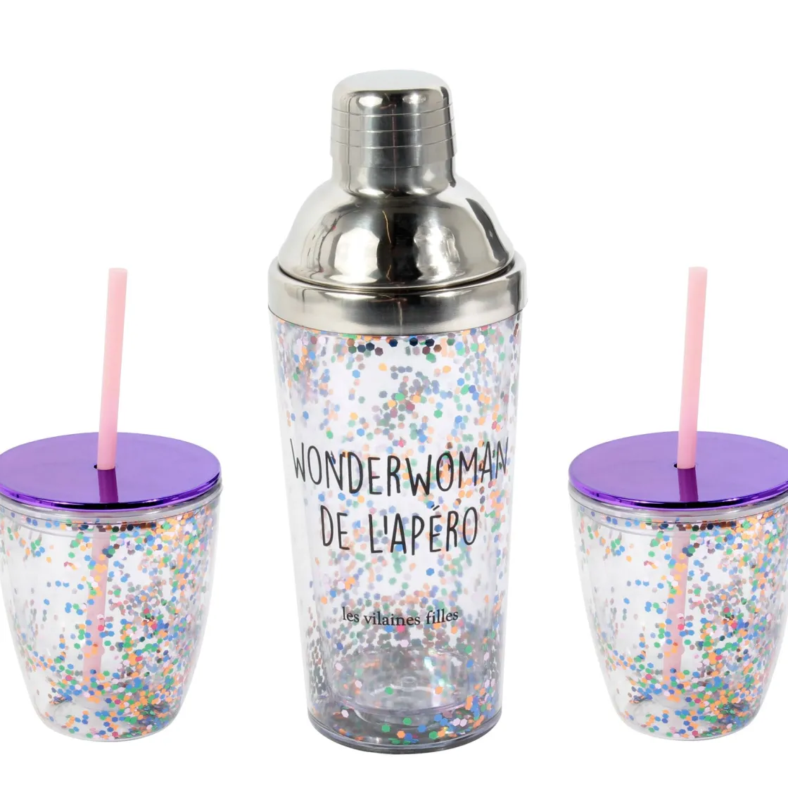 La Chaise Longue Boissons & Cocktails-COFFRET SHAKER PAILLETTES