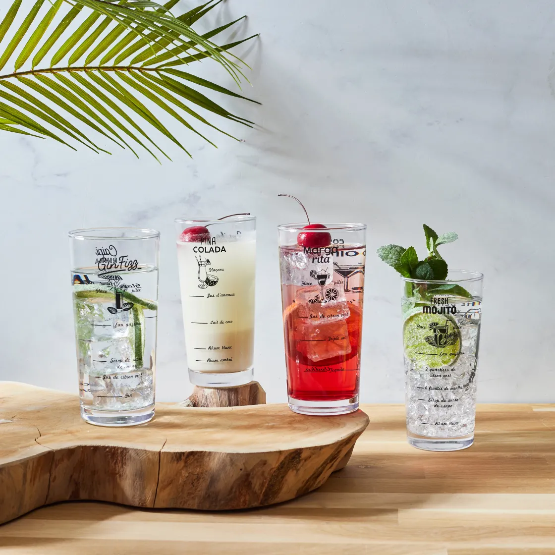 La Chaise Longue Boissons & Cocktails-COFFRET VERRES RECETTES COCKTAILS