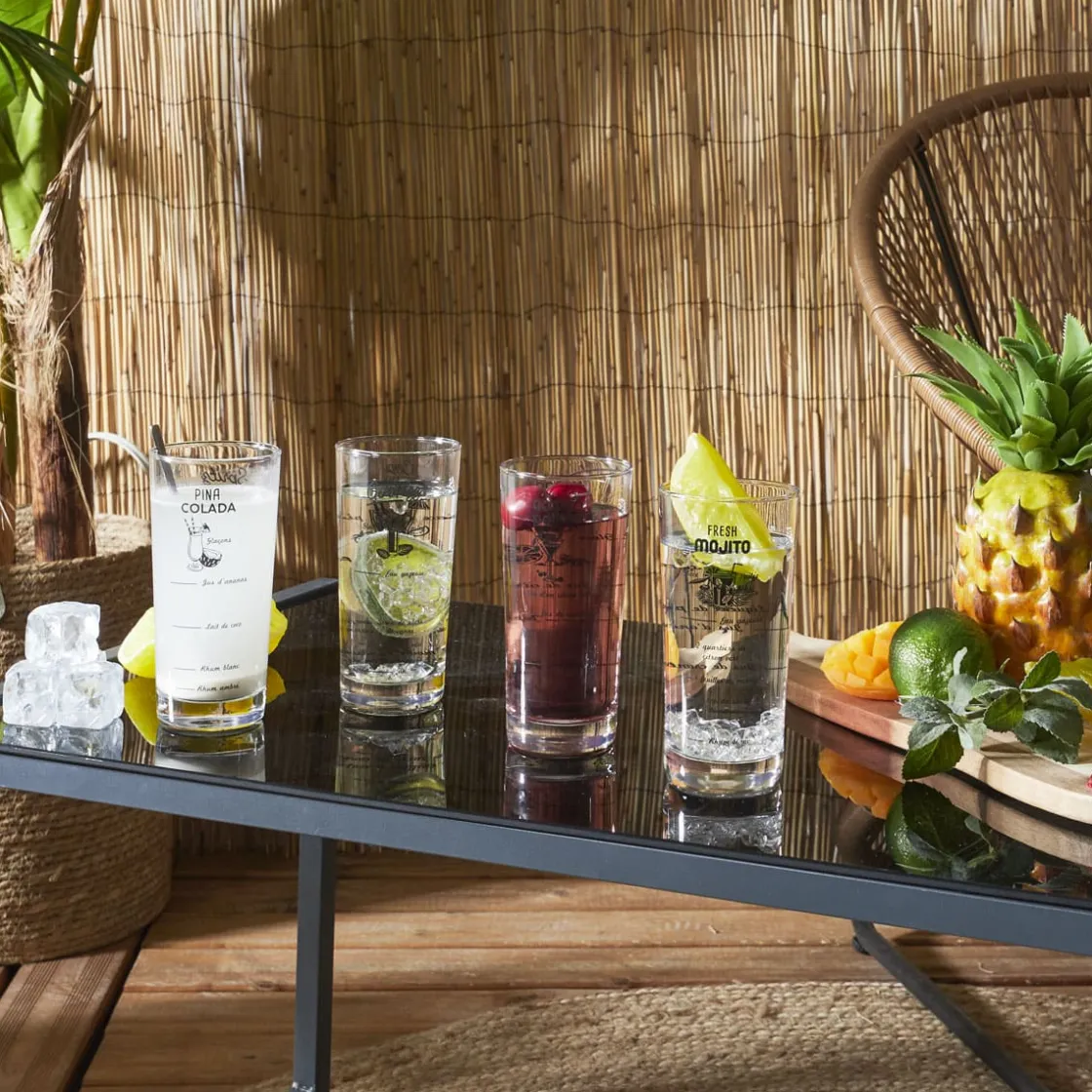 La Chaise Longue Boissons & Cocktails-COFFRET VERRES RECETTES COCKTAILS