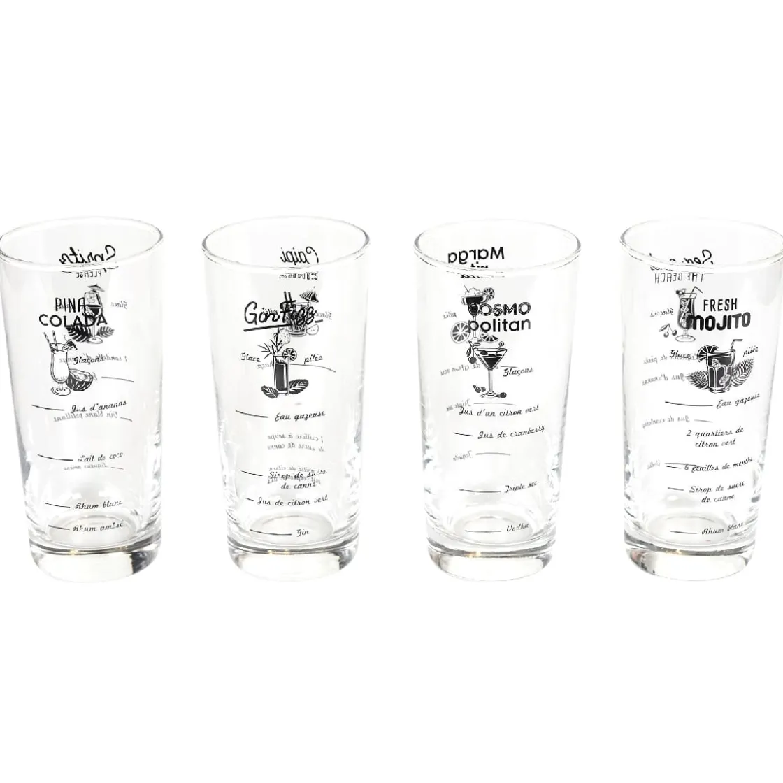 La Chaise Longue Boissons & Cocktails-COFFRET VERRES RECETTES COCKTAILS