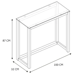 La Chaise Longue Mobilier-CONSOLE EN VERRE