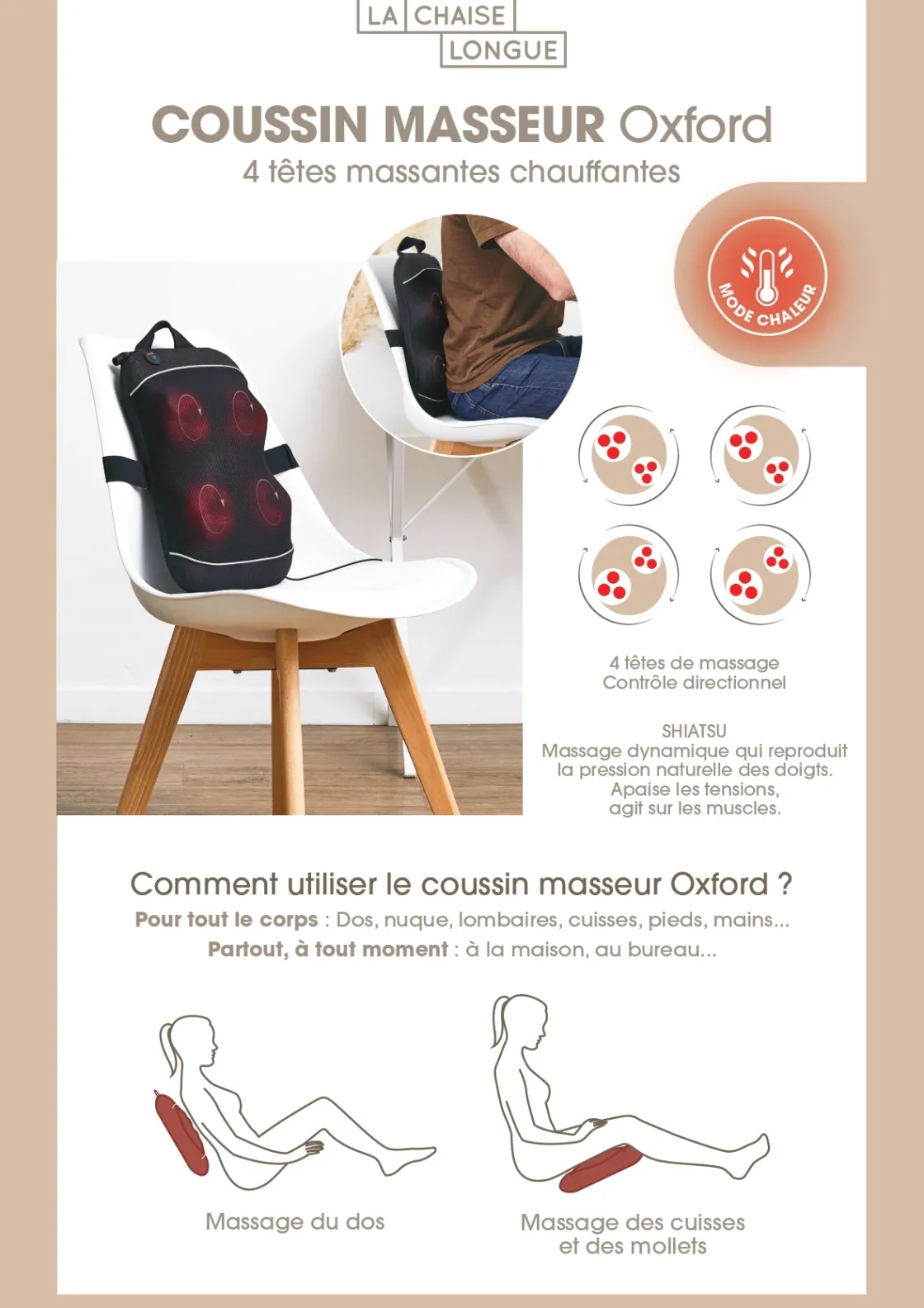 La Chaise Longue Massage & Relaxation|Cocoon-COUSSIN MASSEUR OXFORD