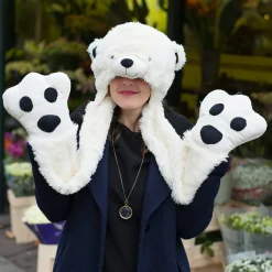 La Chaise Longue Mode-ECHARPE 3 EN 1 OURS BLANC