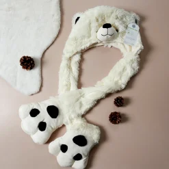 La Chaise Longue Mode-ECHARPE 3 EN 1 OURS BLANC