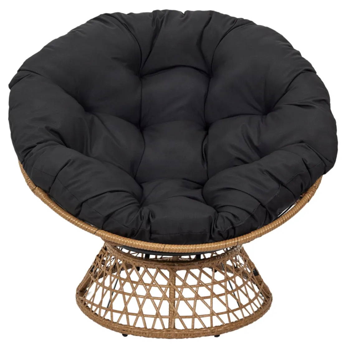 La Chaise Longue Mobilier-FAUTEUIL CANCUN COUSSIN NOIR