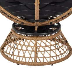 La Chaise Longue Mobilier-FAUTEUIL CANCUN COUSSIN NOIR