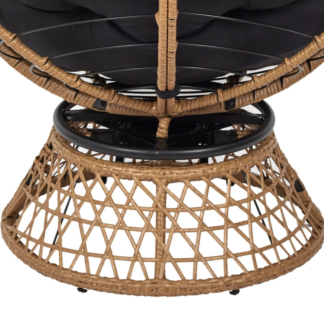 La Chaise Longue Mobilier-FAUTEUIL CANCUN COUSSIN NOIR