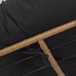 La Chaise Longue Mobilier-FAUTEUIL CANCUN COUSSIN NOIR