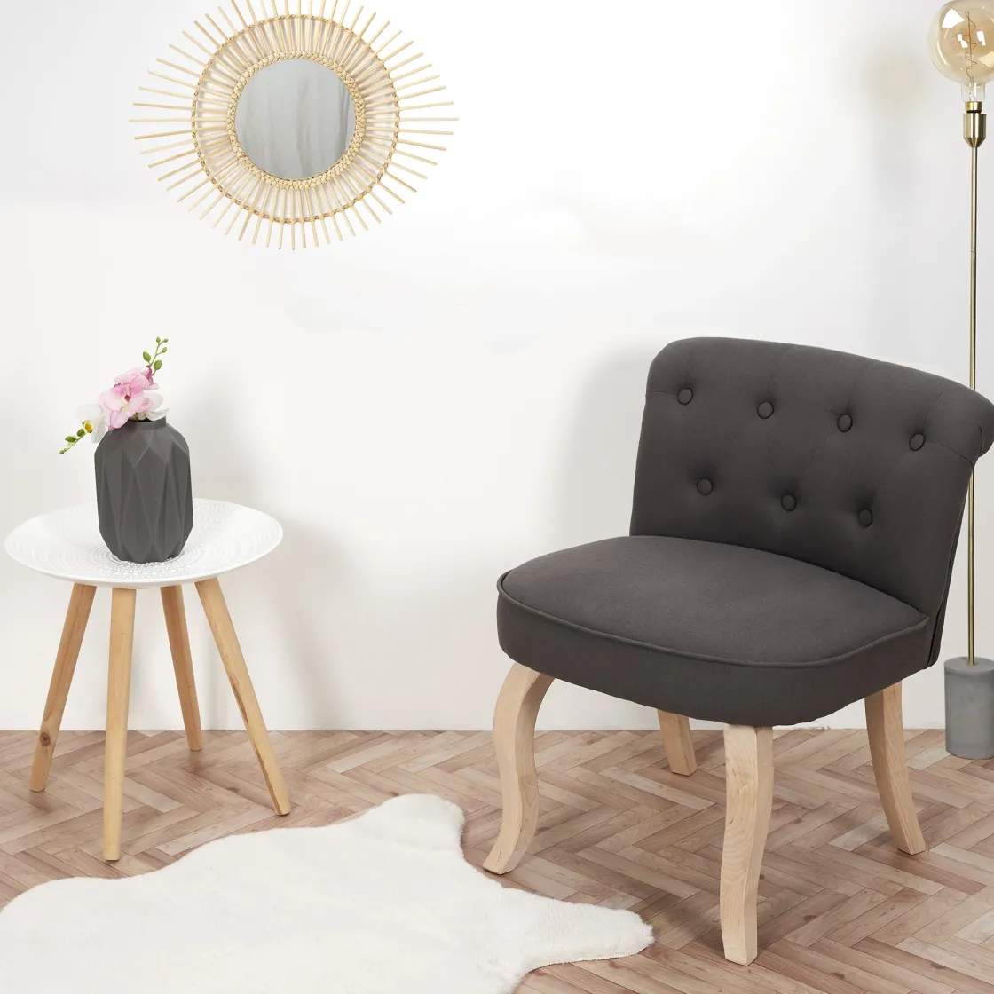 La Chaise Longue Mobilier-FAUTEUIL ELEONOR GRIS