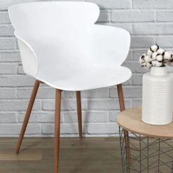 La Chaise Longue Mobilier-FAUTEUIL LORENS BLANC - Lot de 2