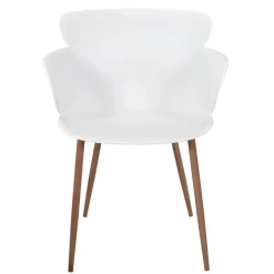 La Chaise Longue Mobilier-FAUTEUIL LORENS BLANC - Lot de 2