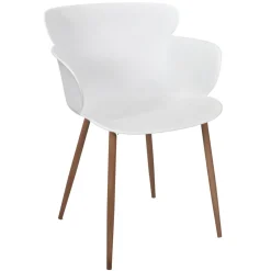 La Chaise Longue Mobilier-FAUTEUIL LORENS BLANC - Lot de 2