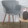 La Chaise Longue Mobilier-FAUTEUIL LORENS GRIS - Lot de 2