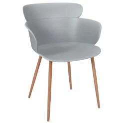 La Chaise Longue Mobilier-FAUTEUIL LORENS GRIS - Lot de 2