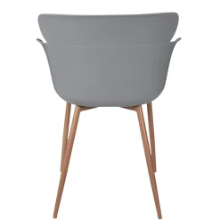 La Chaise Longue Mobilier-FAUTEUIL LORENS GRIS - Lot de 2