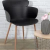 La Chaise Longue Mobilier-FAUTEUIL LORENS NOIR - Lot de 2