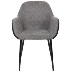 La Chaise Longue Mobilier-FAUTEUIL MEMPHIS GRIS ET NOIR - Lot de 2