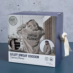 La Chaise Longue Cocoon-GILET SWEAT CAPITAINE FLEMME