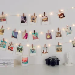 La Chaise Longue Déco-GUIRLANDE PHOTOS 32 CLIPS ROSEGOLD